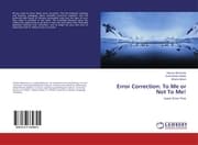 Cover von Error Correction: To Me or Not To Me!