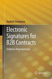 Cover von Electronic Signatures for B2B Contracts