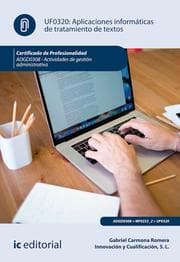 Cover von Aplicaciones Informáticas de tratamiento de textos. ADGD0308