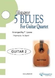 Cover von 5 Easy Blues for Guitar Quartet (GUITAR 2)