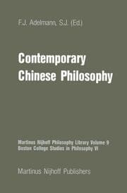 Cover von Contemporary Chinese Philosophy