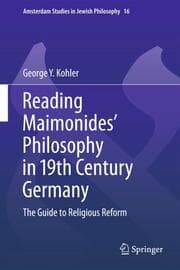 Cover von Reading Maimonides' Philosophy in 19th Century Germany