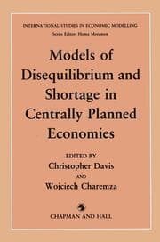 Cover von Models of Disequilibrium and Shortage in Centrally Planned Economies