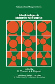 Cover von Natural Analogues in Radioactive Waste Disposal