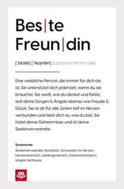 Cover von Definition Beste Freundin: Das perfekte Geschenk für deine Seelenverwandte