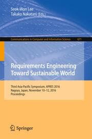 Cover von Requirements Engineering Toward Sustainable World