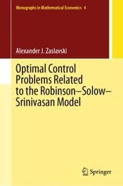 Cover von Optimal Control Problems Related to the Robinson-Solow-Srinivasan Model