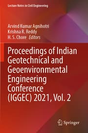 Cover von Proceedings of Indian Geotechnical and Geoenvironmental Engineering Conference (IGGEC) 2021, Vol. 2