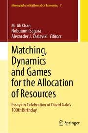 Cover von Matching, Dynamics and Games for the Allocation of Resources