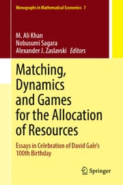 Cover von Matching, Dynamics and Games for the Allocation of Resources