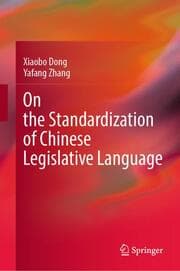 Cover von On the Standardization of Chinese Legislative Language