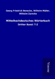 Cover von Mittelhochdeutsches Wörterbuch