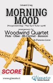Cover von Morning Mood - Woodwind Quartet (score)